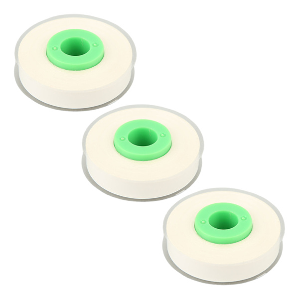 3 ruller etiketmaskintape Hver 26,2ft længde 9mm bredde Rivbestandig PET etiketmaskintape Refills til MAX LM 370 380 390 Hvid
