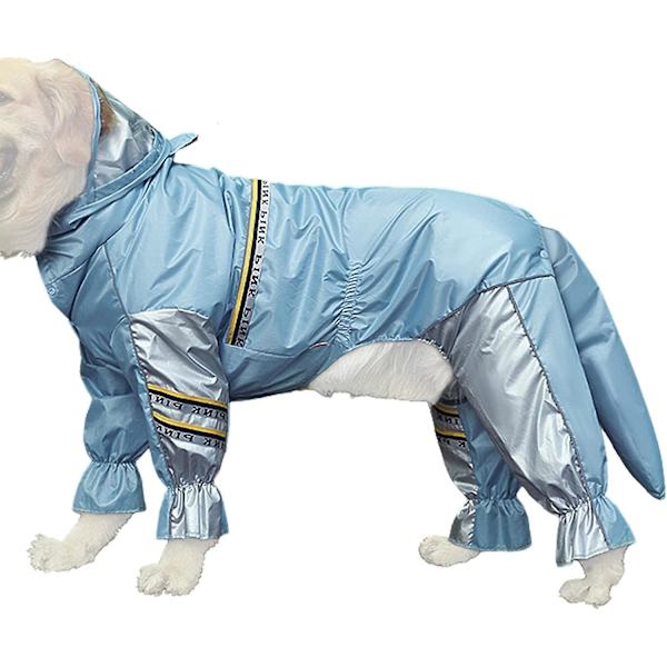 Stor regnfrakke til hund - Letvægts vandtæt regnjakke til kæledyr