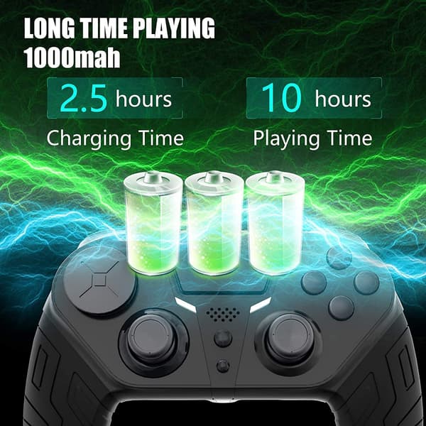 Trådløs kontroller for PS4, Gamepad fjernkontroll med Black