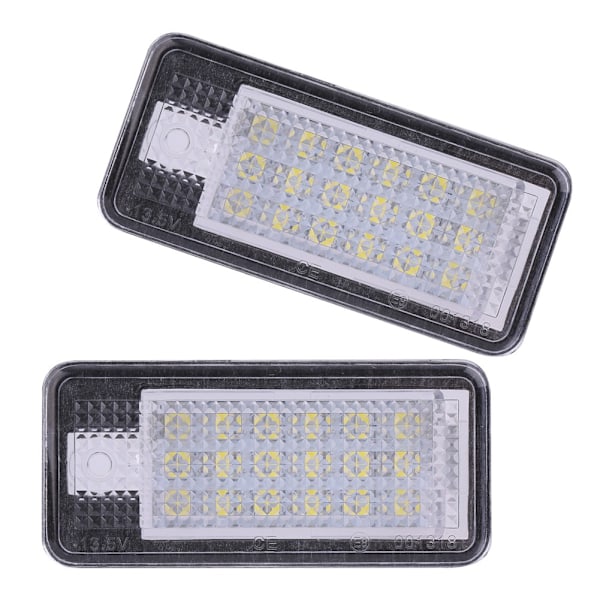 Høy Lysstyrke 18 LED Nummerplate Lys Lampe For Audi A3 S3 A4 S4 B6 B7 A6 C6 (Svart)
