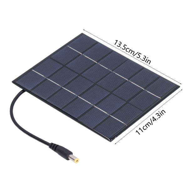 2 st 2W solpaneler Hög omvandlingseffektivitet DC5521 Utmatning Laddningsbar 3,7V Batteri Solpanel Laddare för Solcellslampa