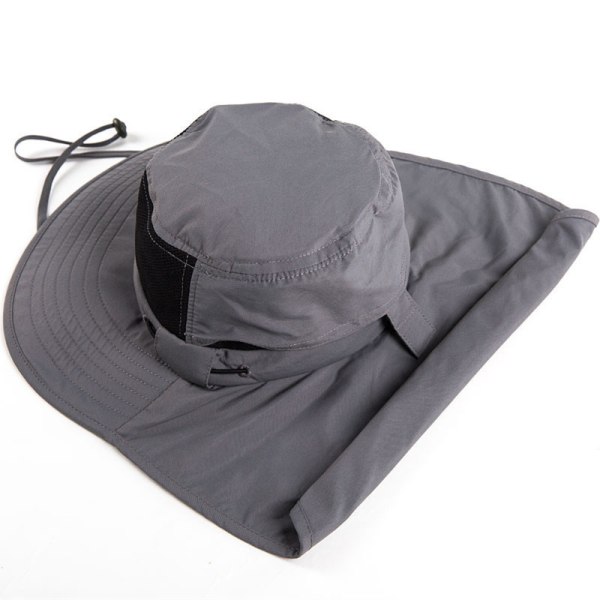 Hattar vuxna män och kvinnor utomhus stor brätte sjal hatt solhatt Gray