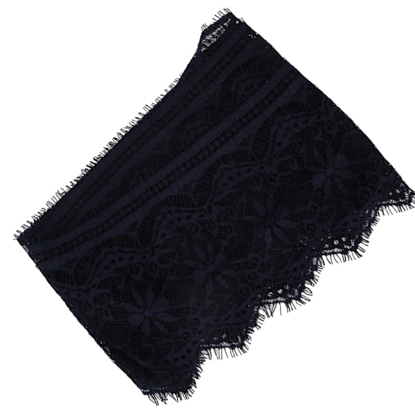 14,5 cm polyester silke kläder broderi spets DIY klänning hantverk tyg kläder dekoration marinblå