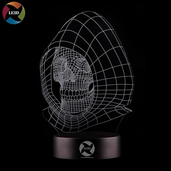 3D Optisk Illusions Natlampe - 7 LED Farveskiftende Lampe