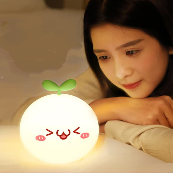 Natlampe, Sød Dumpling Silikone Klap Lampe Nyhed Led B