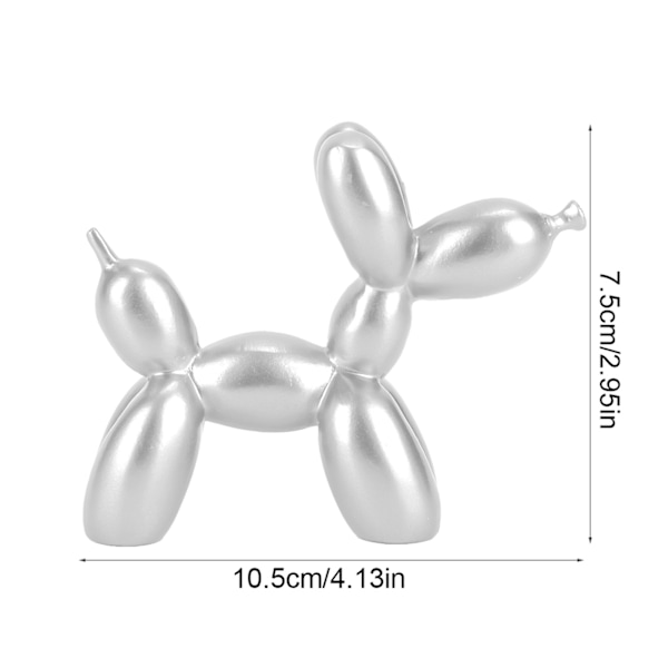 Nord-europeisk stil ballong hund borddekor familie ornament hjemmedekorasjon Silver