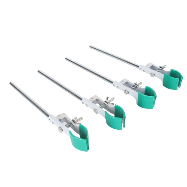 4 kpl Laboratorioleikari Retortti Prong Jaw 2 sormen leveyden säädettävä kumi leuat Labs Universal Clamp