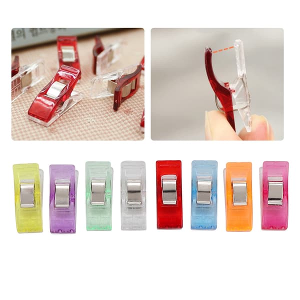 100 stk/pakke Sytilbehør Clover Wonder Clips Binding Quilting Strikkeklips Klemmer (#1)