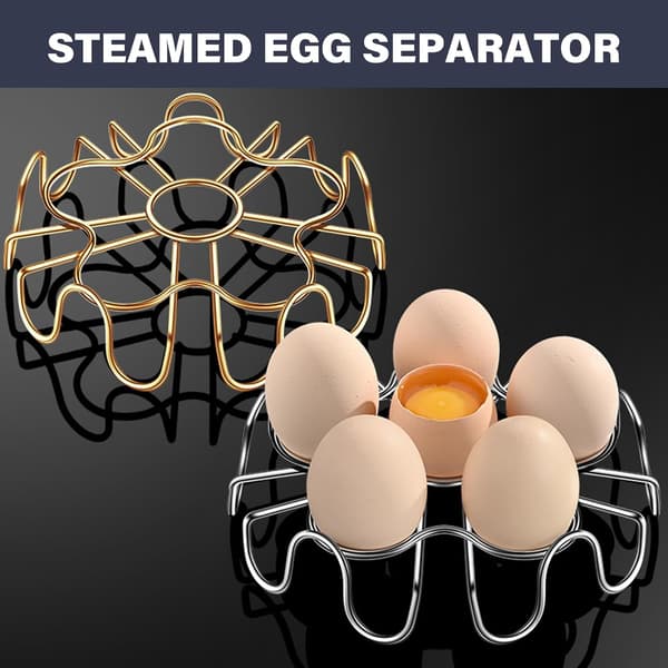 6,3 tommer rund dampstativ i gullfarget rustfritt stål for egg, multifunksjonell kokestativ for gryter golden