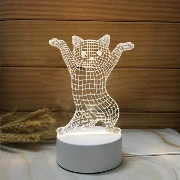 Söta presenter till kattälskare - Dansande kattlampa söt illusion N