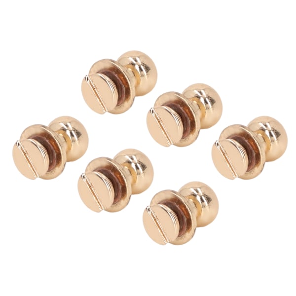 200 set Chicago-skruvar spik högglans 9x8mm utsökt utförande läder koppar nitfäste för DIY kläder väskor guld