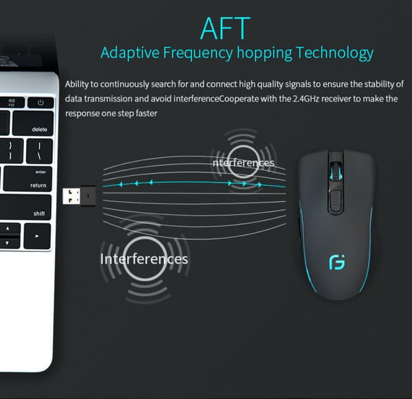Trådløs Bluetooth mus opladning dual-mode bærbar desktop c
