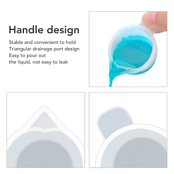 Silikon Målebeger Verktøysett Spatel Fingerhansker Pipetter Epoxy Resin Blanding Verktøysett for Håndverk Verktøysett Blue 19pcs