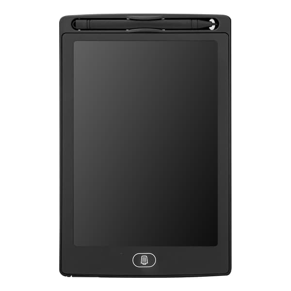 Bærbar LCD elektronisk skrivetablet Børnetegningstavle (12\" Sort med låseskærm+magnet)