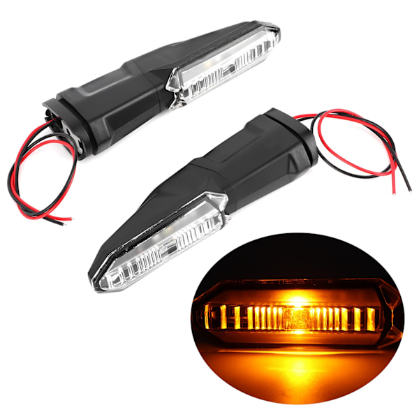 2 st 12V LED Blinkers Amber Färg Passar Kawasaki Z250 Z800 Z900 Z900RS Z1000 Transparent Lins