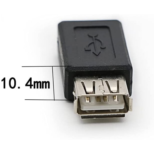 USB 2.0 A-hun til USB B Mini 5-bens hun adapterkonverter, understøtter 2.0 dataoverførsel