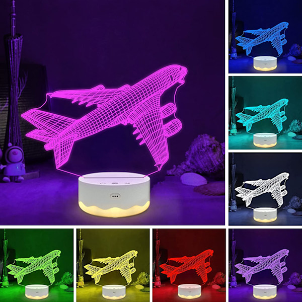 Flygplansgåvor, Flygplan 3D Nattlampa, 3D Illusion lampa wi