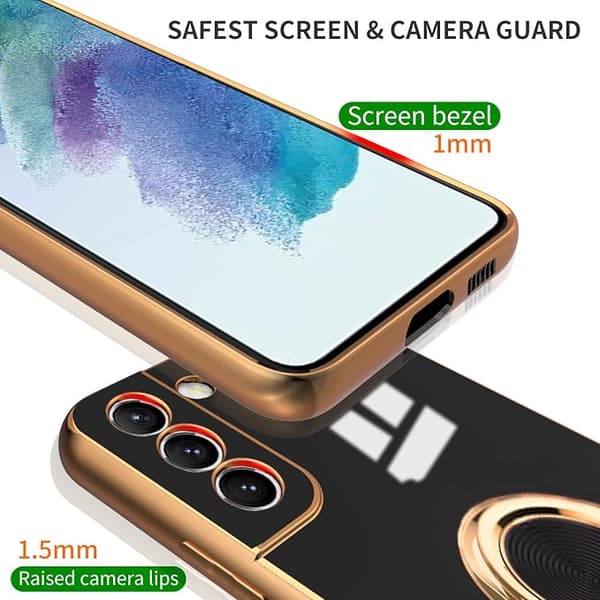 Kompatibel med Samsung Galaxy S21 FE Cover med Ringholder