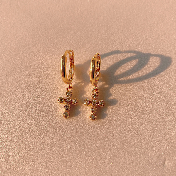 2PCS Huggie Hoop Örhängen,  Post Dangle Hoop Örhängen