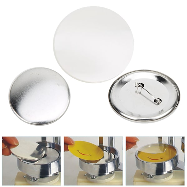 100 set 56mm knappnålsknappdelar Badge Making Supplies DIY-hantverksmaterial