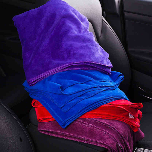 Bilserviet i mikrofiber, tykt fleece, superabsorberende, til bilvask (kaffe)