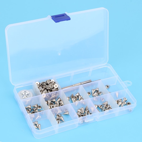 100 st/set Metall Punk Spike Bullet Nitar DIY Bälte Väska Skor Kläder Kon Nitar