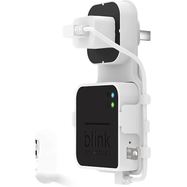 3 stk. stikkontakt vægbeslag til Blink Sync Module 2, pladsbesparende og nem at flytte beslag til Blink udendørs indendørs sikkerhedskamera (Blink Sync Mo