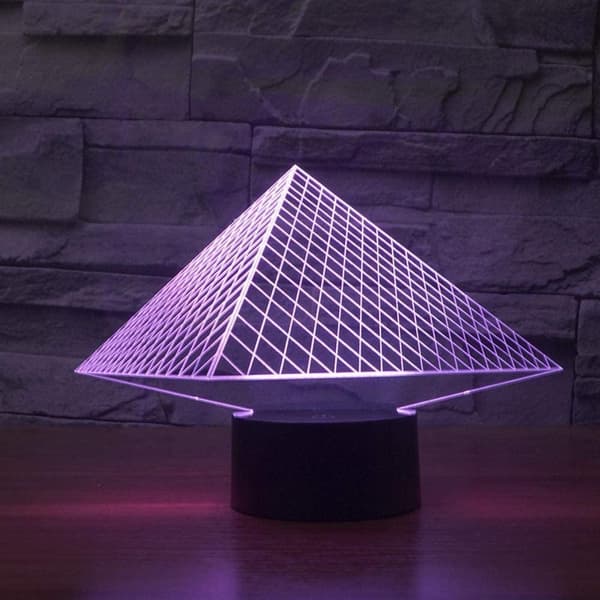 3D Illusion Lamp Alarmklocka LED Nattljus Touch Control 7