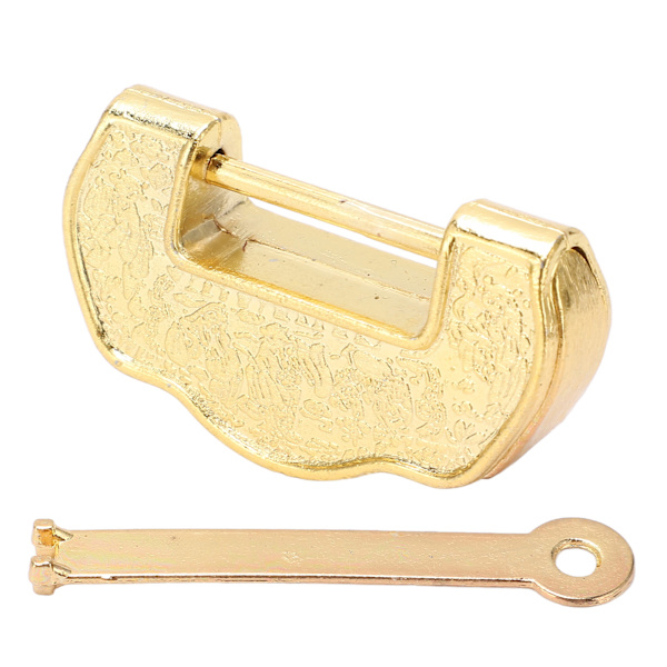Vintage Låse Nøgle Zink Legering Vintage Horisontal Åben Messing Hænglås med Nøgle til Smykkeæske Kuffertskuffe Hjemmeindretning