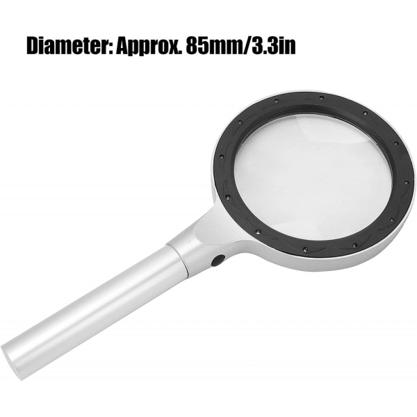 Lighted Magnifying Glass, 5x 10x Hand-held Luminous Magnifyi