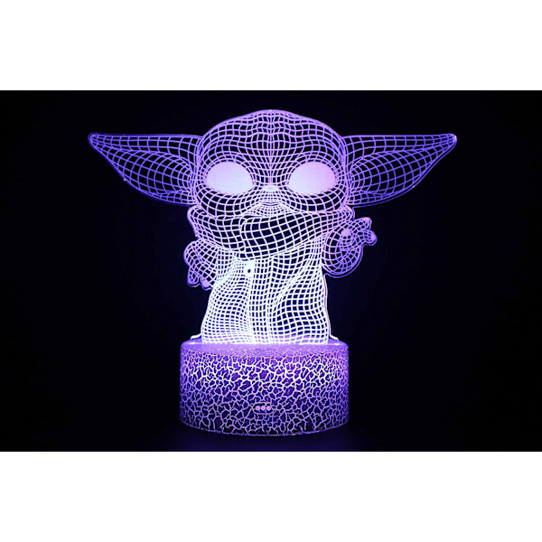 3D Illusion Star-Wars Nattlampa 16 Färgförändrande Nig
