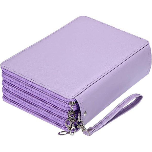 200 fack färgad pennfodral - Deluxe PU läderpenna B