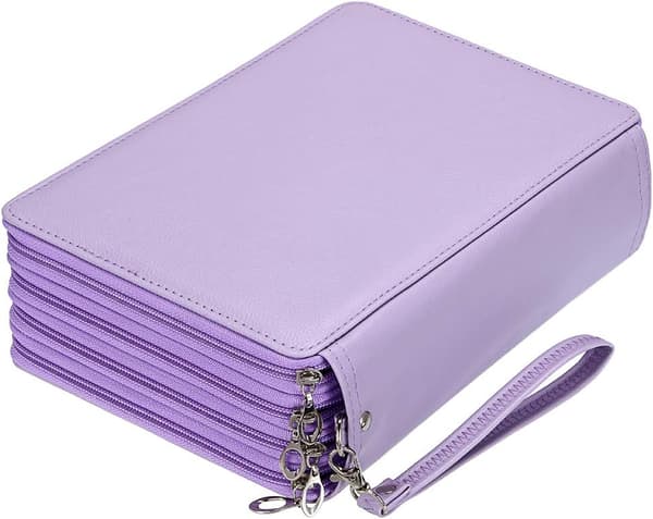 200 rum Farveblyant Organizer - Deluxe PU Læder Blyant B