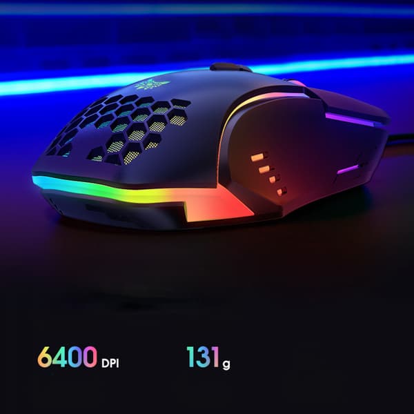Gaming Mus Kablet [Programmerbar] [Pustende Lys] Ergonomi
