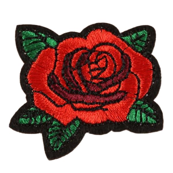 Rose Patch 1.6x1.5in Lyse farger Enkle å bruke Holdbare Multifunksjonelle Jakke Patch for klær Veske Sko