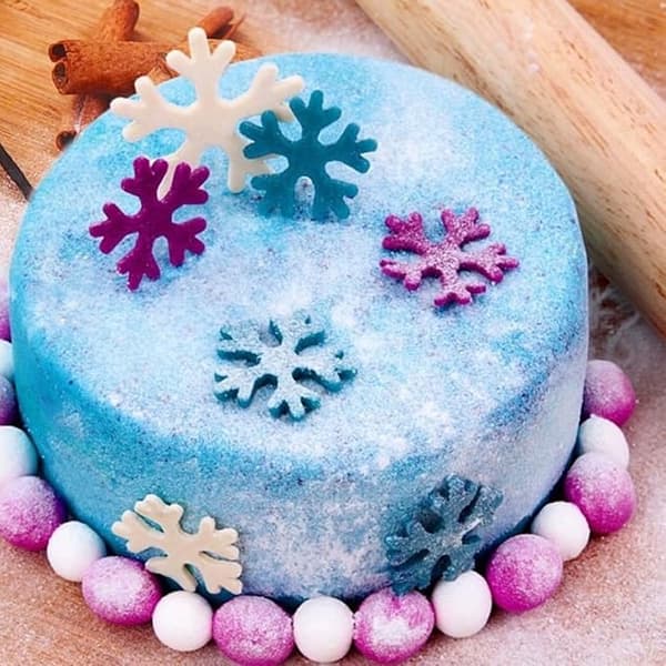 3D Jule-tema Silikone Fondantform Snefnug Sukker Ca