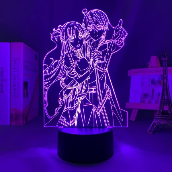 3D LED nattlampa Anime Sword Art Online Asuna för sovrummet