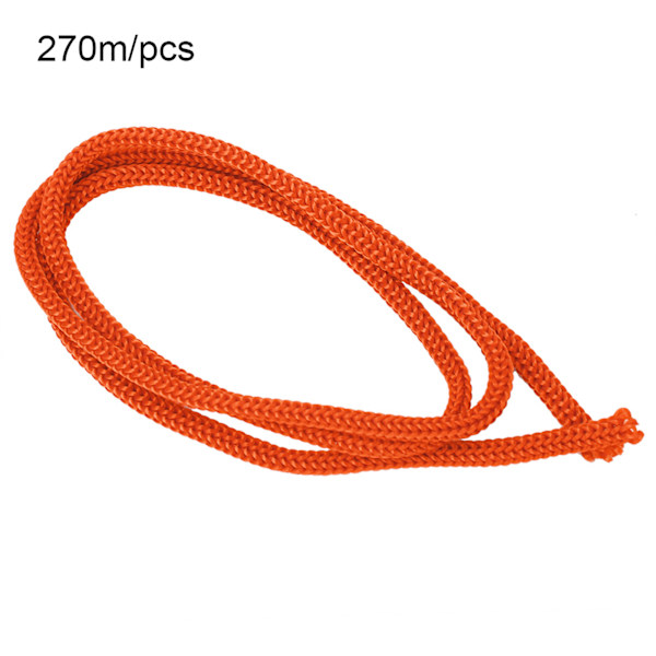 270m/kpl 3mm polypropeeniköysi punottu PP-naru kiristysnauha DIY-tunnistekorttilanyard (oranssi)