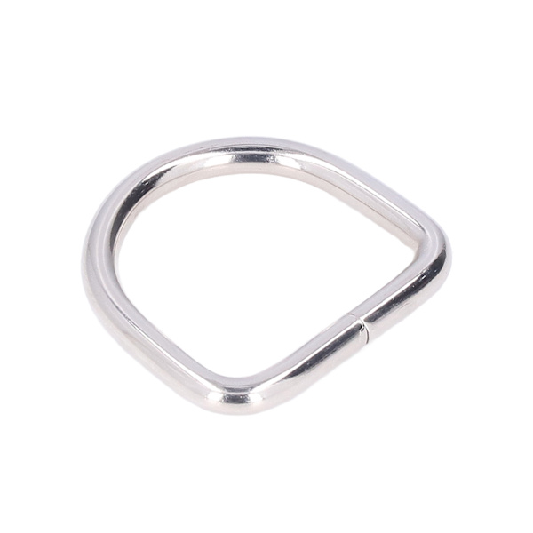 20 stk. metal D-ringe i premium jern, robust, holdbar, blank, udsøgt bred anvendelse D-ringe til tøj, etui, taske, sølv 3,8x25x25mm