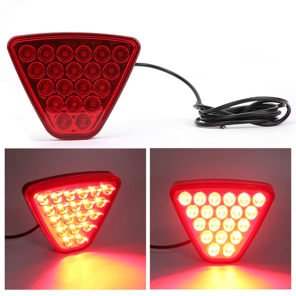 12V Auto Baklykt 20 LED Brems Bakover Advarselslampe Blink Strobe Universal for Motorsykkel ATV Lastebil SUV Rød