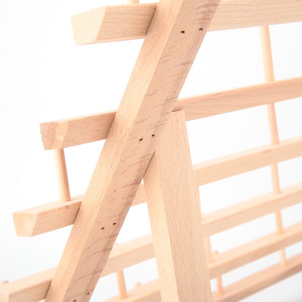 Træ 30 Spoler Kegle Tråd Stativ Rack Foldbar Syning Broderi Opbevaring Holder Organizer
