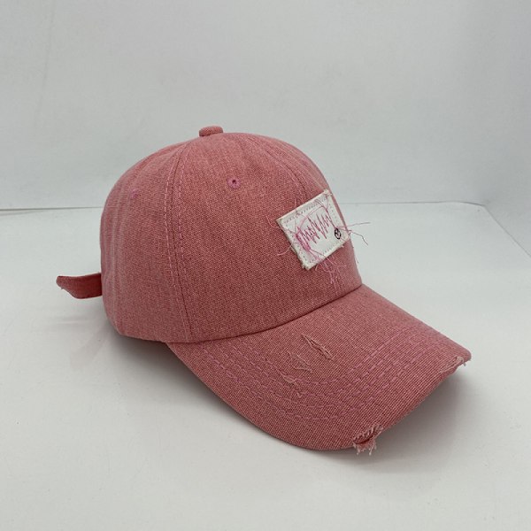 Hatt Nisch Hål Broderad Justerbar Baseballkeps För Män A Pink