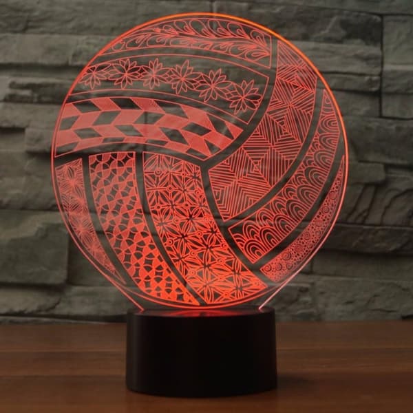 3D Volleyball Nattlys Bord Skrivebord Optisk Illusjon Lamper