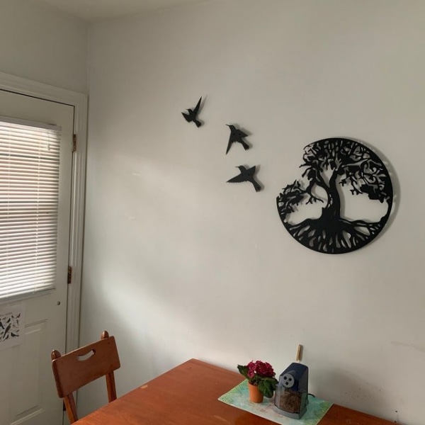 11x11 tuumaa Tree of Life ja 3 Birds Metal Wall Art Hangin