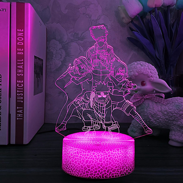 Naruto Kakashi Uchiha Sasuke 3D Illusion Natlampe Sm