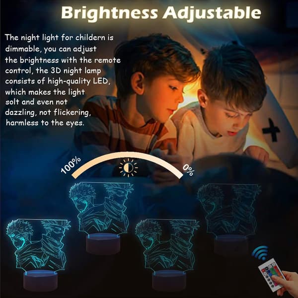 Anime Comic Skrivebordslampe 3D LED Optisk Nattlys Yuji Itador