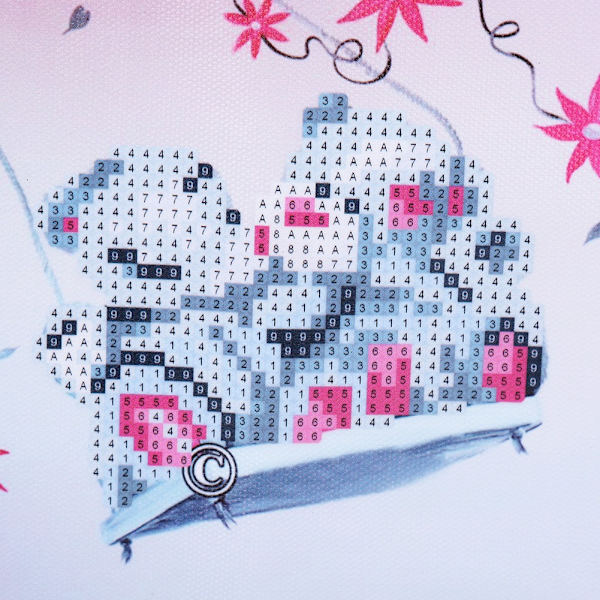 DIY Handgjord Rhinestone Broderi Målning Korsstygnskit Hantverk för Hemväggsdekor