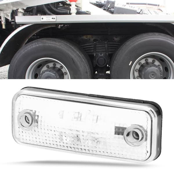 Universal 4 LED Super Lys Lastbil LED Sidemarkerlys Blinklys (Hvid)