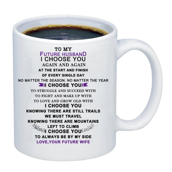 Send Fiancé Kaffe Krus Morgenmad Krus Sjov Kaffe Krus 11 Ounces Inspirerende En