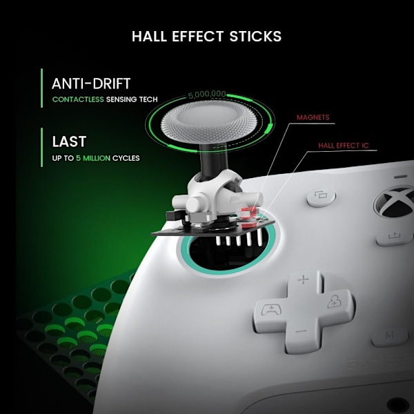 Kablet kontroller, G7 SE Gaming Gamepad for Xbox One, Xbox Series X|S & Windows med Hall Effect Joysticks/Hall Trigger